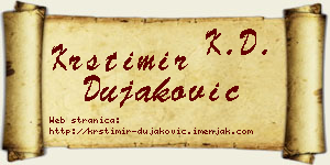 Krstimir Dujaković vizit kartica